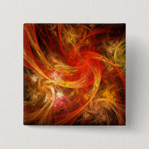 Schaltfläche "Firestorm Nova Abstrakte Kunst" (Qua Button