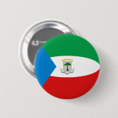 Schaltfläche "Fisheye Flag" für äquatoriale Guinea Button (Vorne & Hinten)