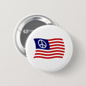 Schaltfläche "Flag für das US-Friedenszeichen" Button (Vorne & Hinten)