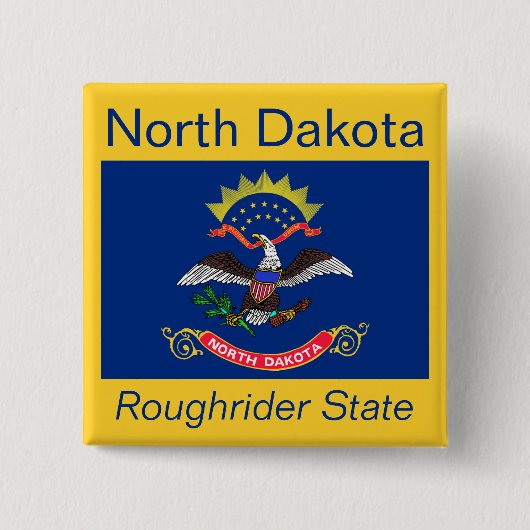 Schaltfläche "Flag North Dakotan" Button (Vorderseite)