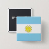 Schaltfläche Flagge Argentiniens Button (Vorne & Hinten)
