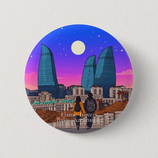 Schaltfläche Flammentürme Button (Vorderseite)