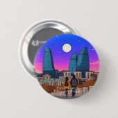 Schaltfläche Flammentürme Button (Vorne & Hinten)