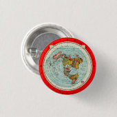 Schaltfläche "Flat Earth Azimuthal Projection Map" Button (Vorne & Hinten)