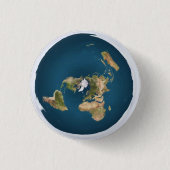 Schaltfläche "Flat Earth Azimuthal Projection Map" Button (Vorderseite)