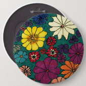Schaltfläche "Floral Fun" für Abstrakte Kunst Button (Vorne & Hinten)