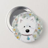 Schaltfläche "Fluffy Westie Impressions" Button (Vorne & Hinten)