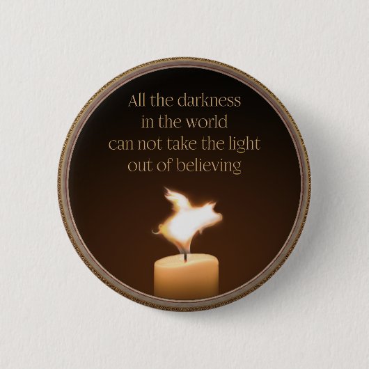 Schaltfläche "Flying Pig Candle Flame" Button (Vorderseite)
