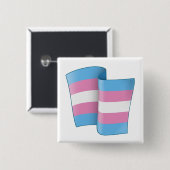 Schaltfläche "Flying Trans Pride Square" Button (Vorne & Hinten)