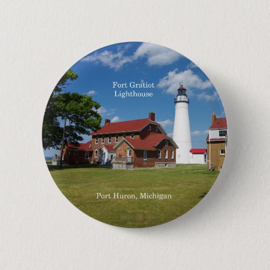 Schaltfläche Fort Gratiot Lighthouse Button (Vorderseite)