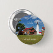 Schaltfläche Fort Gratiot Lighthouse Button (Vorne & Hinten)