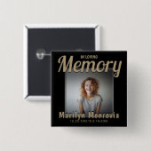 Schaltfläche "Foto Custom Memorial Heart Gold" hin Button (Vorne & Hinten)