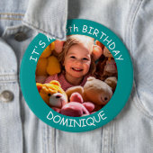 Schaltfläche "Foto, Name und Alter Geburtstag indi Button (Beispiel)