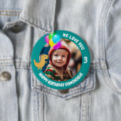 Schaltfläche "Foto, Name und Alter Geburtstag indi Button (Beispiel)