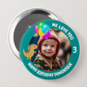 Schaltfläche "Foto, Name und Alter Geburtstag indi Button (Vorne & Hinten)