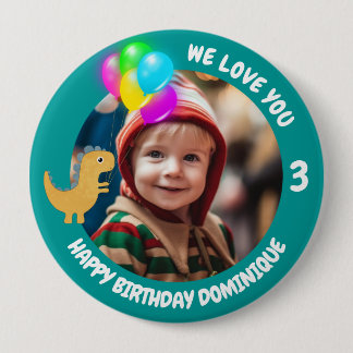 Schaltfläche "Foto, Name und Alter Geburtstag indi Button