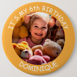 Schaltfläche "Foto, Name und Alter Geburtstag indi Button