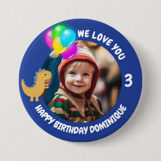 Schaltfläche "Foto, Name und Alter Geburtstag indi Button