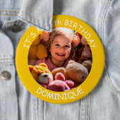 Schaltfläche "Foto, Name und Alter Geburtstag indi Button (Beispiel)