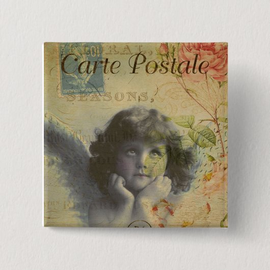 Schaltfläche französische Postkarte Button (Vorderseite)