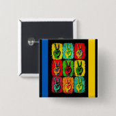 Schaltfläche "Frieden" Button (Vorne & Hinten)