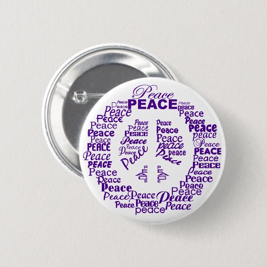 Schaltfläche "Frieden" - lila Button (Vorne & Hinten)