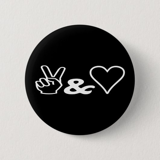 Schaltfläche Frieden und Liebe Button (Vorderseite)