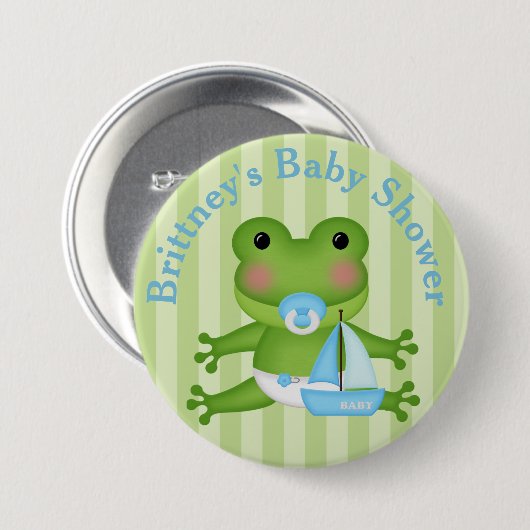 Schaltfläche "Frog Baby Shower" Button (Vorne & Hinten)