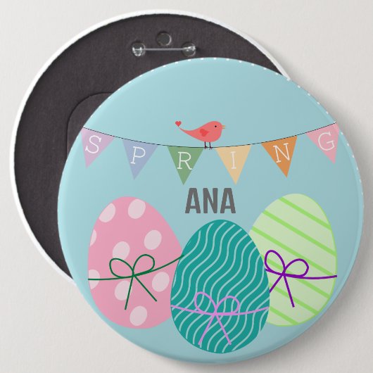 Schaltfläche Frühling und Ostereier Button (Vorne & Hinten)