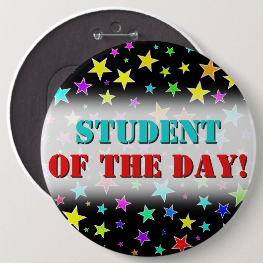 Schaltfläche "Fun, farbenfrohe Sterne" Button (Vorne & Hinten)