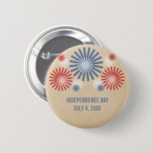 Schaltfläche "Funky 4th July Fireworks" Button (Vorne & Hinten)