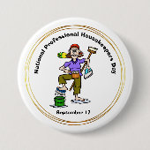 Schaltfläche "Funny Beruflich Housekeepers Day" Button (Vorderseite)