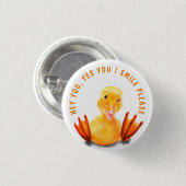 Schaltfläche "Funny Duck" - Benutzerdefinierter Te Button (Vorne & Hinten)