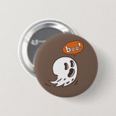 Schaltfläche "Funny Ghost Boo Illustration" Button (Vorne & Hinten)