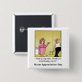 Schaltfläche "Funny Nurse Appreciate Day" Button (Vorne & Hinten)