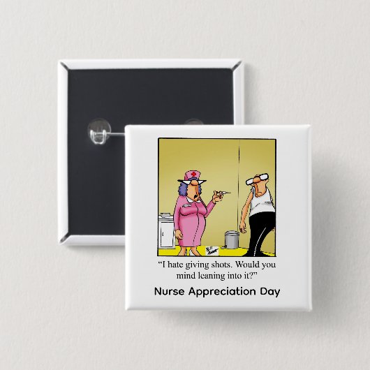Schaltfläche "Funny Nurse Appreciate Day" Button (Vorne & Hinten)