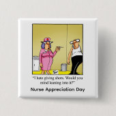 Schaltfläche "Funny Nurse Appreciate Day" Button (Vorderseite)