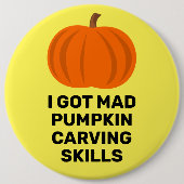 Schaltfläche "Funny Pumpkin Carving Bragging Right Button (Vorderseite)