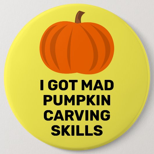 Schaltfläche "Funny Pumpkin Carving Bragging Right Button (Vorderseite)