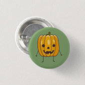 Schaltfläche "Funny Pumpkin Illustration" Button (Vorne & Hinten)