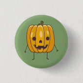 Schaltfläche "Funny Pumpkin Illustration" Button (Vorderseite)