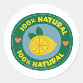 Schaltfläche für 100%-iges Symbol für natürliche Z Runder Aufkleber