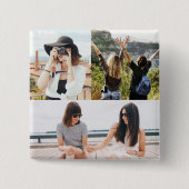 Schaltfläche für benutzerdefinierte 3-FotoCollage Button (Vorderseite)