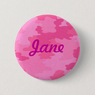 Schaltfläche für benutzerdefinierte, hellrosa Camo Button