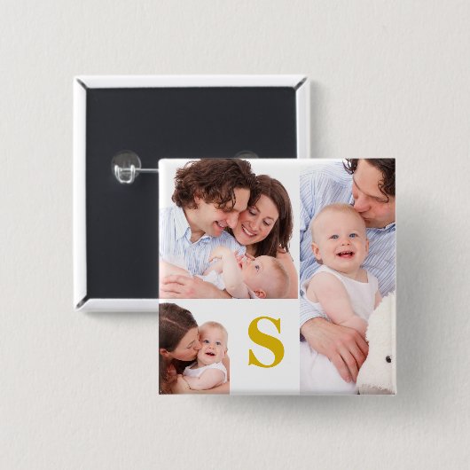 Schaltfläche für benutzerdefinierte Monogramm 4-Fo Button (Vorne & Hinten)