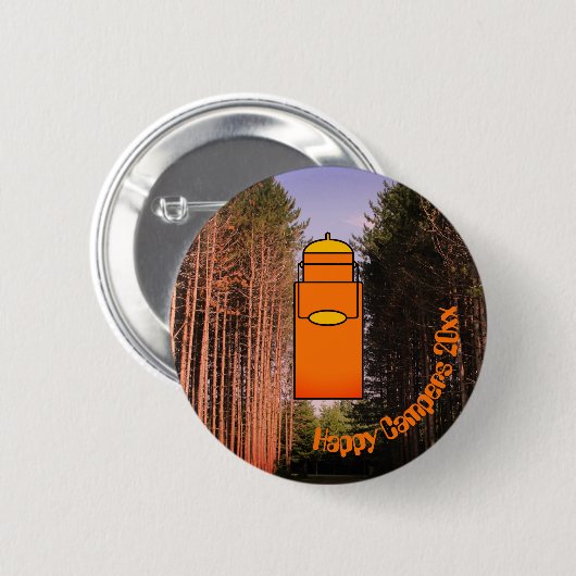 Schaltfläche für benutzerdefiniertes Orange Retro Button (Vorne & Hinten)
