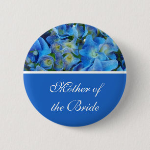 Schaltfläche für blaue Hydrangea-Blume Button
