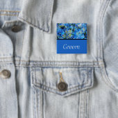 Schaltfläche für blaue Hydrangea-Blume Button (Beispiel)