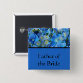 Schaltfläche für blaue Hydrangea-Blume Button (Vorne & Hinten)