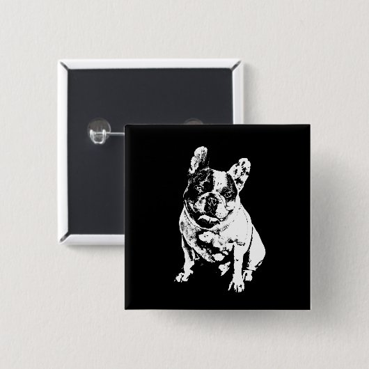 Schaltfläche für cooles B&W Bulldog-Button Button (Vorne & Hinten)